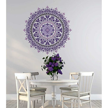 Mandala Stencil Prosperity, Trendy, Easy DIY Wall Stencils For Home Decor, 44"