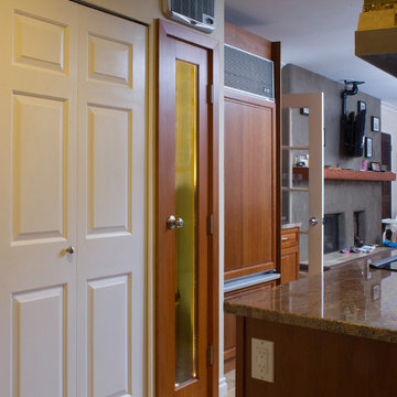 Small Vancouver Wine Cellar - Built In Kitchen Area