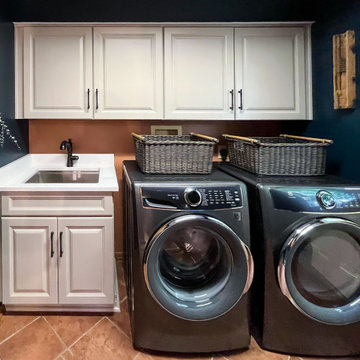 White Cabinetry in Laundry Room