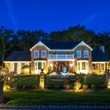 Farmingdale, NJ: Full Backyard Makeover, Pool Renovation, Pavilion Install