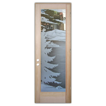 Front Door - Lake Arrowhead - Douglas Fir (stain grade) - 36" x 96" - Knob...