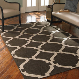 Modern Lattice Area Rug- Charcoal - Area Rugs