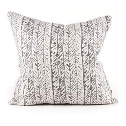 Shibori Cushion Foxtrot Reverse Graphite - Decorative Cushions
