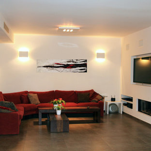 Contemporary home cinema in Tel Aviv.