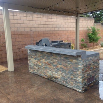 Custom Stone Outdoor Kitchen