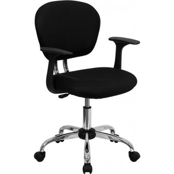 Black Mesh Chair H-2376-F-BK-ARMS-GG
