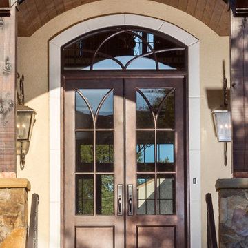 Bright & Inviting Craftsman Iron Doors