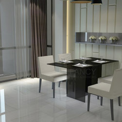 SAVANNA GLASS DINING TABLE - Furniture