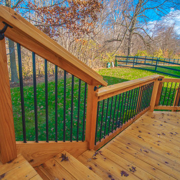 Bi-Level Cedar Deck in Powell, OH