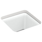 Kohler - Kohler Cairn15.5"x 15.5"x 10.13" Neoroc Undermount Bar Sink - With soft French curves, the Cairn sink offers transitional style to suit contemporary and traditional kitchens alike. The Cairn bar sink is made of KOHLER Neoroc(R), a matte-finish composite material designed for extreme durability and unmatched beauty. Richly colored to complement any countertop, Neoroc resists scratches, stains, and fading and is highly heat- and impact-resistant. This bar sink includes a bottom sink rack to keep the surface looking new.