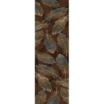 Feather Brown, Rug, 2'2"x7'7"