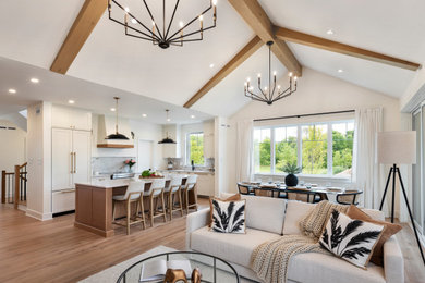 Transitional living room photo in Toronto