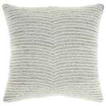 Mina Victory - Mina Victory Luminescence Sweetheart Stripes 20" x 20" Ivory/Silver Throw Pillow - Jewelry for your rooms, this elegantly handcrafted rhinestone, bead and embroidered collection adds a touch of sparkle to your day.