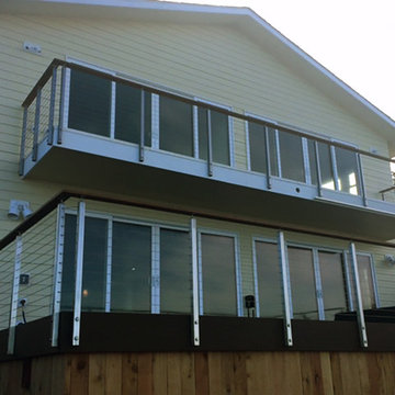 Stainless Steel Square Posts for Decks Overlooking Lincoln City, OR Beach