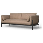 Four Hands - Jenkins Sofa, 90", Heritage Taupe - A softer, more modern take on a classic silhouette. Plush cushioning and unique foldover arm details are upholstered in our rich, buttery soft 100% top-grain leather. Matte iron base adds just the right amount of contrast.