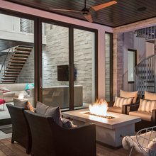 Fire pit sitting area outside