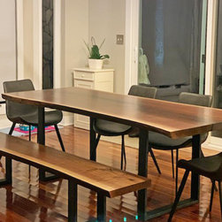 Walnut Single Slab Table #394 - Dining Tables