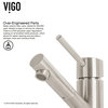 VIGO Noma Single Hole Single Handle Bathroom Sink Faucet, Brushed Nickel, With Deck Plate