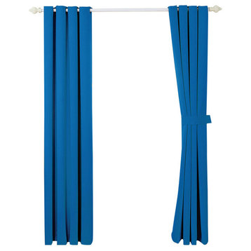 Serenta Black Out Curtains 4 Piece Sets, Snorkel Blue, 54" X 63"