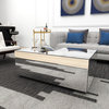 Glam Silver Glass Coffee Table 560216