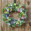 Bluebirds & Berries White Dogwood & Boxwood Green Spring Everyday Wreath, 30"