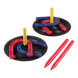 GoSports Steel Horseshoes Game Set - Includes 4 Horseshoes, 2 Stakes and Carrying Case