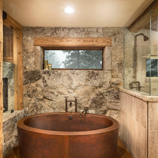 Rustic Mountain Cabin Bathroom Ideas Houzz