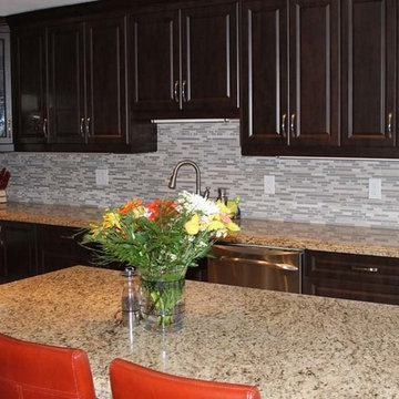 MDF Custom Kitchen Cabinets with Free Standing Island