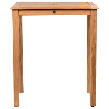 Amazonia Eden 1-Piece Square Bar Table | Certified Teak | Ideal for Outdoors