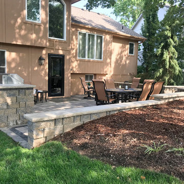 Kansas Paver Patio with Grilling Station, Dining, and Entertaining space!