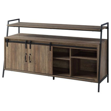 60 inch OAK TV stand vintage wood TV media console