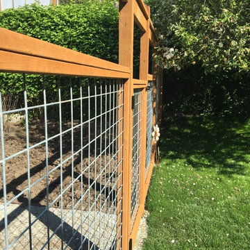 New Lawn, irrigation, drainage, and Deer Proof Hog Wire Fencing