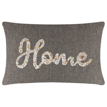 Sparkles Home Shell Home Pillow - 14x20" - Brown