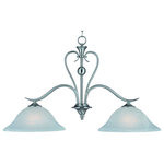 Door Corner - Dover Series Satin Nickel Interior Lighting Collection, 2-Light Pendant Light Fi - Finish: Satin Nickel