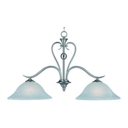 Door Corner - Dover Series Satin Nickel Interior Lighting Collection, 2-Light Pendant Light Fi - Pendant Lighting