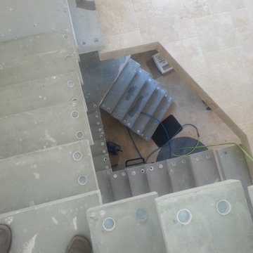 Stairwells before and after