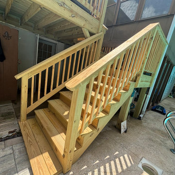 Poolside Raised Wood Deck Addition