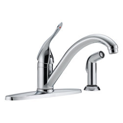 Delta Classic Single Handle Centerset Kitchen Faucet with Spray - Kitchen Faucets