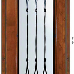 Pre-hung Exterior Single Door 80 Alder Warwick Full Lite Wrought Iron - Front Doors