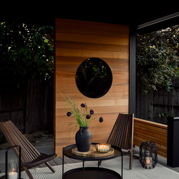 Intimate Seating Beneath the Moon Window