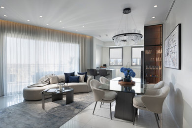 Example of a trendy dining room design in Other
