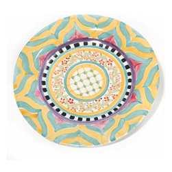 Taylor Flat Rim Dinner Plate - Hitchcock Field | MacKenzie-Childs - Dinner Plates