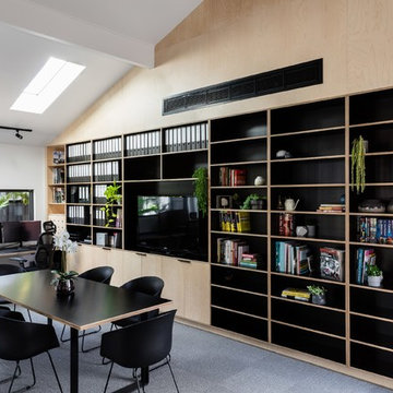 Home office - plywood bookcase