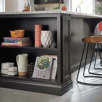 Aristokraft Cabinetry: Transitional Kitchen with Dark Cabinetry