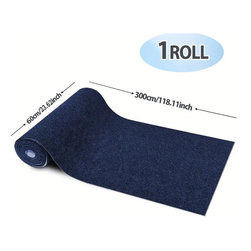 Abolos - Abolos Eco Resimercial Peel and Stick Wall Flooring Carpet Roll,24 in x 118 in. , Navy - Wall And Floor Tile