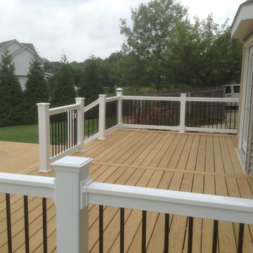 Pressure Treated Pool Deck with Solar Caps