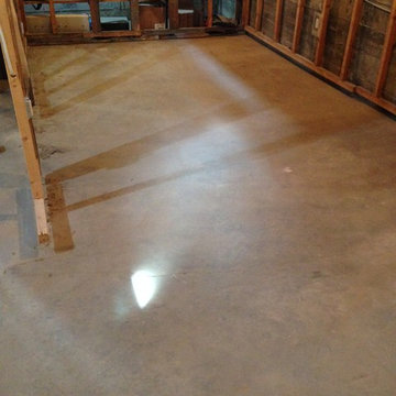 Acid Staining Concrete in Basement