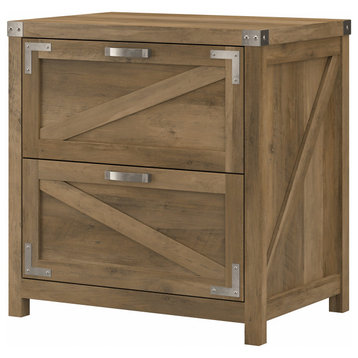 kathy ireland Home Cottage Grove 2 Drawer Lateral File Cabinet, Reclaimed Pine