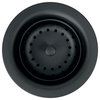 SinkSense Matte Black 3.5" Basket Strainer Drain with Post Style Basket