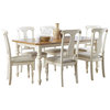 Liberty Furniture Ocean Isle 7 Piece 72x38 Dining Room Set in White, Light Wood